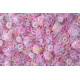 pink hydrangea and rose cloth flower wall fabric rollin up reed pampas grass curtain floral wall wedding backdrop party event props