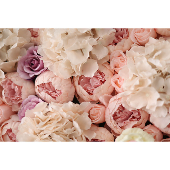 pink hydrangea cloth roll up flower wall fabric hanging curtain plant wall event party wedding backdrop