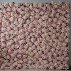 pink hydrangea cloth roll up flower wall fabric hanging curtain plant wall event party wedding backdrop