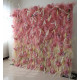 pink misty grass cloth flower wall fabric rollin up reed pampas grass curtain floral wall wedding backdrop party event props