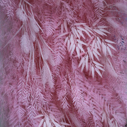 pink multiple leaves and feather wall cloth roll up flower wall fabric hanging curtain plant wall event party wedding backdrop