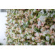 pink peonies and white hydrangeas and green leaves cloth roll up flower wall fabric hanging curtain plant wall event party wedding backdrop