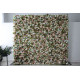 pink peonies and white hydrangeas and green leaves cloth roll up flower wall fabric hanging curtain plant wall event party wedding backdrop