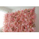 pink rose cloth flower wall fabric rollin up reed pampas grass curtain floral wall wedding backdrop party event props