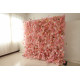 pink rose cloth flower wall fabric rollin up reed pampas grass curtain floral wall wedding backdrop party event props