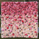 pink rose gradient rolling up fabric curtain artificial flower wall cloth wedding backdrop