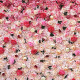 pink rose gradient rolling up fabric curtain artificial flower wall cloth wedding backdrop