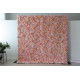 pink roses and chrysanthemums and peonies and dahlias cloth roll up flower wall fabric hanging curtain plant wall event party wedding backdrop