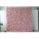 pink roses and hydrangeas and peonies cloth roll up flower wall fabric hanging curtain plant wall event party wedding backdrop