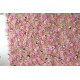 pink roses and hydrangeas and peonies cloth roll up flower wall fabric hanging curtain plant wall event party wedding backdrop