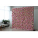 pink roses and hydrangeas and peonies cloth roll up flower wall fabric hanging curtain plant wall event party wedding backdrop