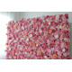 pink roses and hydrangeas cloth roll up flower wall fabric hanging curtain plant wall event party wedding backdrop