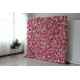 pink roses and hydrangeas cloth roll up flower wall fabric hanging curtain plant wall event party wedding backdrop