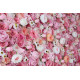 pink roses and hydrangeas cloth roll up flower wall fabric hanging curtain plant wall event party wedding backdrop