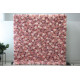 pink roses and hydrangeas cloth roll up flower wall fabric hanging curtain plant wall event party wedding backdrop