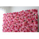 pink roses and hydrangeas cloth roll up flower wall fabric hanging curtain plant wall event party wedding backdrop