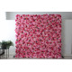 pink roses and hydrangeas cloth roll up flower wall fabric hanging curtain plant wall event party wedding backdrop