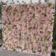 light pink roses and lilies artificial flower wall backdrop