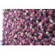 pink roses and peonies and green leaves cloth roll up flower wall fabric hanging curtain plant wall event party wedding backdrop