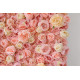 pink roses and peonies cloth roll up flower wall fabric hanging curtain plant wall event party wedding backdrop