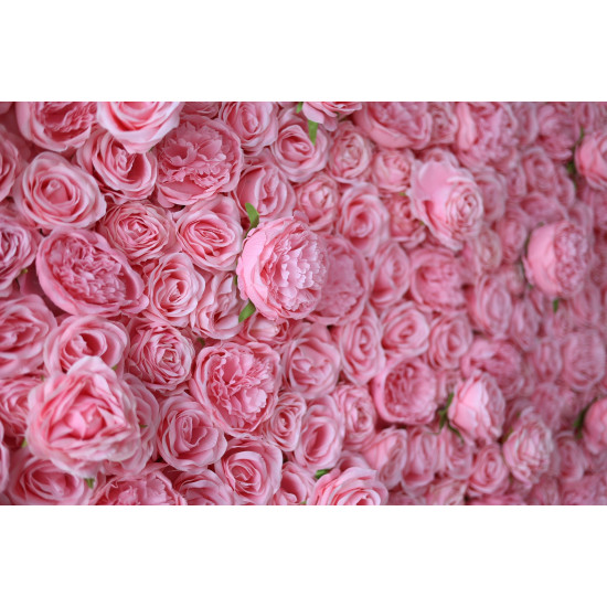 pink roses and peonies cloth roll up flower wall fabric hanging curtain plant wall event party wedding backdrop