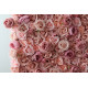 pink roses and peonies cloth roll up flower wall fabric hanging curtain plant wall event party wedding backdrop