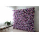 pink roses and purple hydrangeas cloth roll up flower wall fabric hanging curtain plant wall event party wedding backdrop