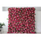 pink roses and rosy hydrangeas and green leaves cloth roll up flower wall fabric hanging curtain plant wall event party wedding backdrop