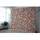 pink roses and white hydrangeas cloth roll up flower wall fabric hanging curtain plant wall event party wedding  backdrop