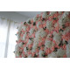 pink roses and white hydrangeas cloth roll up flower wall fabric hanging curtain plant wall event party wedding  backdrop