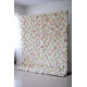 pink roses and white hydrangeas cloth roll up flower wall fabric hanging curtain plant wall event party wedding backdrop