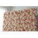 pink roses and white hydrangeas cloth roll up flower wall fabric hanging curtain plant wall event party wedding backdrop