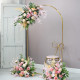 pink wedding arch flowers, pink artificial wedding flowers, diy wedding flowers, wedding faux flowers