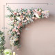 pink wedding arch flowers, pink artificial wedding flowers, diy wedding flowers, wedding faux flowers