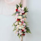 pink & red wedding flowers, pink artificial wedding flowers, diy wedding flowers, wedding faux flowers