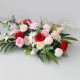 pink & red wedding flowers, pink artificial wedding flowers, diy wedding flowers, wedding faux flowers