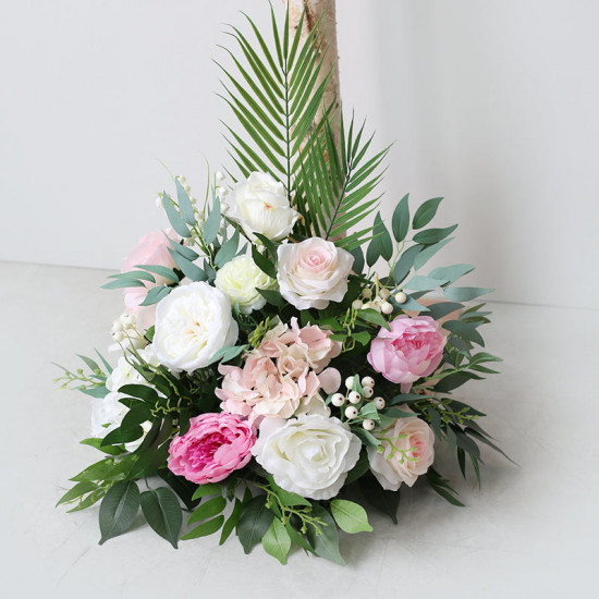 pink & beige wedding flowers, pink artificial wedding flowers, diy wedding flowers, wedding faux flowers