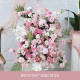 pink wedding arch flowers, window flowers, pink artificial wedding flowers, diy wedding flowers, wedding faux flowers