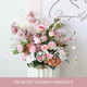 pink artificial flower arrangements, pink artificial wedding flowers, diy wedding flowers, wedding faux flowers