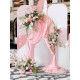 pink wedding arch flowers, pink artificial wedding flowers, diy wedding flowers, wedding faux flowers