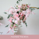 pink wedding style, pink artificial wedding flowers, diy wedding flowers, party faux flowers