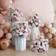 pink & beige flowers ball, pink artificial wedding flowers, diy wedding flowers, wedding faux flowers