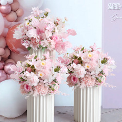 pink wedding flowers ball, pink artificial wedding flowers, diy wedding flowers, wedding faux flowers