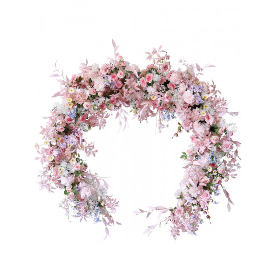 pink wedding arch flowers, pink artificial wedding flowers, diy wedding flowers, wedding faux flowers