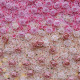 pink white roses 3d luxury gradient rolling up fabric curtain artificial flower wall cloth floral wall wedding backdrop