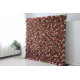 purple and pink peony flowers and green leaves cloth roll up flower wall fabric hanging curtain plant wall event party wedding backdrop