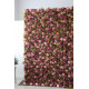 purple and pink peony flowers and green leaves cloth roll up flower wall fabric hanging curtain plant wall event party wedding backdrop