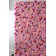 purple and rose roses and pink roses and peonies cloth roll up flower wall fabric hanging curtain plant wall event party wedding backdrop