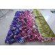 purple hydrangea and white rose cloth flower wall fabric rollin up reed pampas grass curtain floral wall wedding backdrop party event props