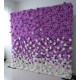 purple rose gradient cloth flower wall fabric rollin up reed pampas grass curtain floral wall wedding backdrop party event props